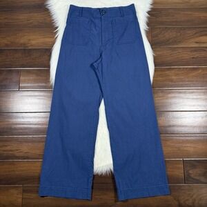 Maeve Blue Full-length Wide Leg Pants